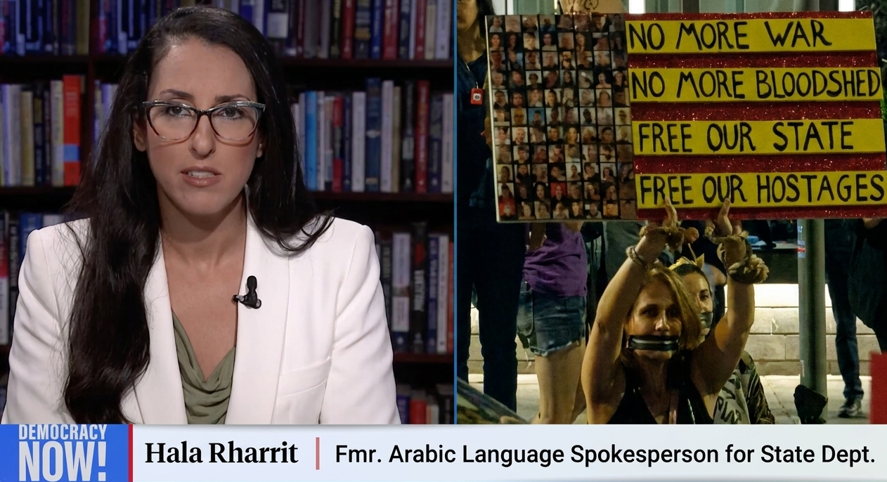 "We have lost all credibility": Hala Rharrit on quitting State Dept. & ending complicity in Gaza